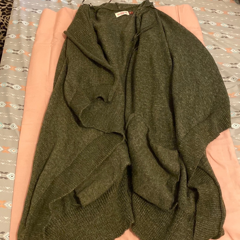 Olive green cardigan